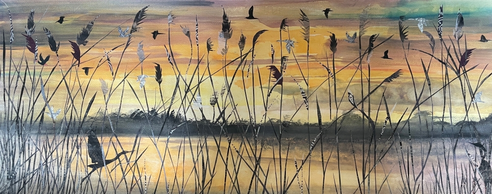 Jessica Palmer_Evening Reeds_Watercolour and Collage.jpeg